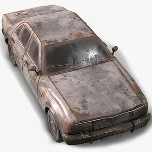 3D 1 old car wrecked