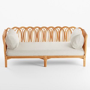 Melody Rattan Daybed 3D