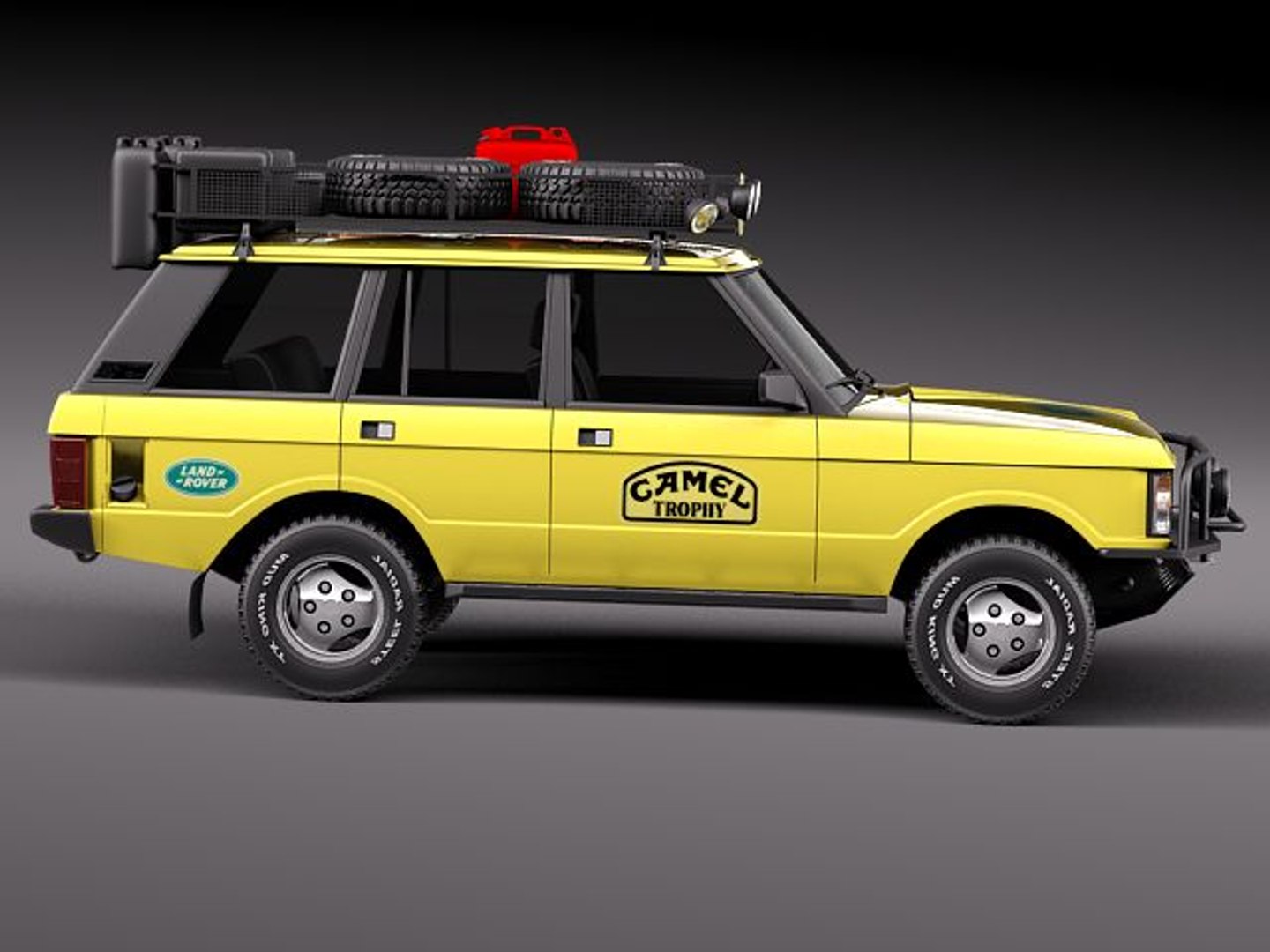 3d model range rover camel trophy