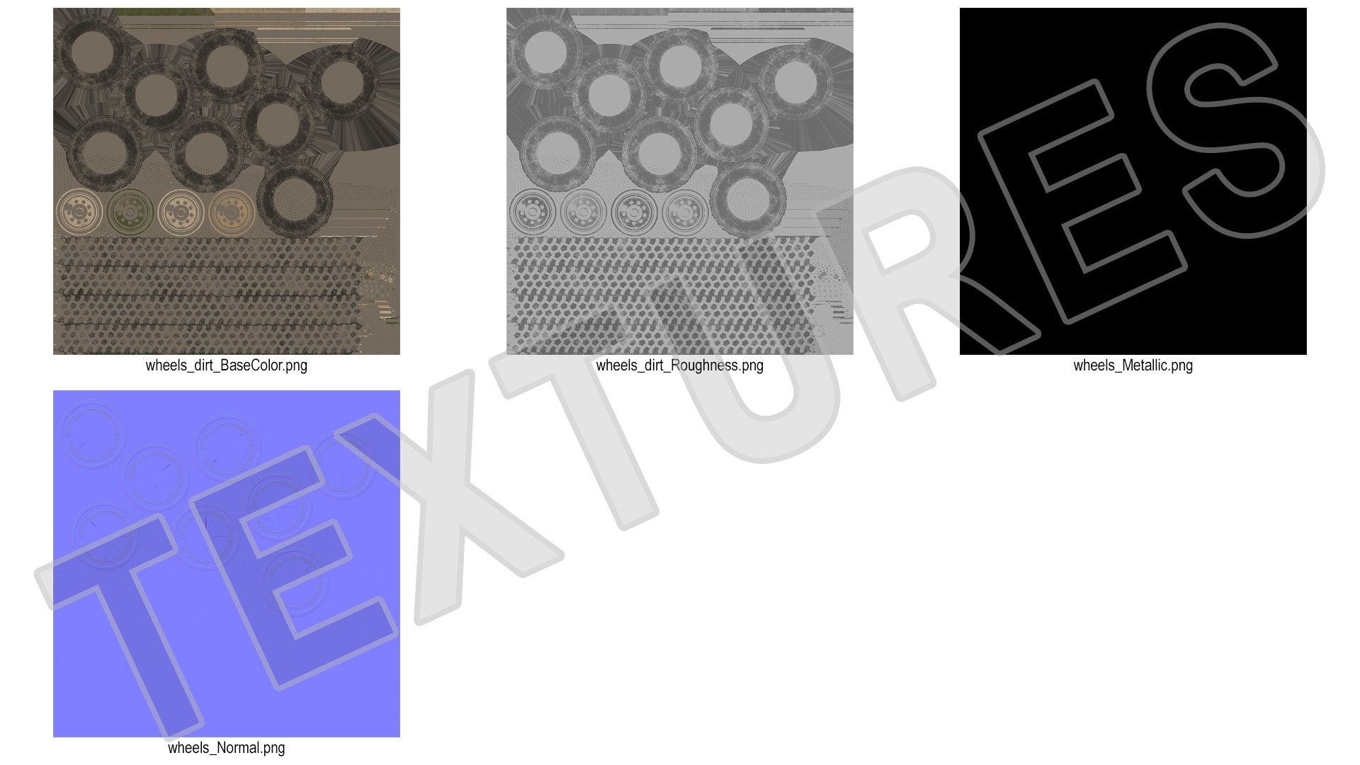All Terrain Wheels Dirt Model - TurboSquid 2366187