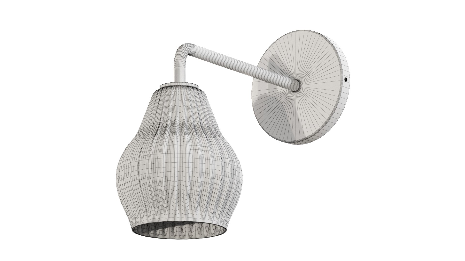 Sculptural Glass Ribbed Sconce 3D - TurboSquid 2113907