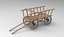 Holzwagen 3D-Modell