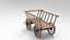 Holzwagen 3D-Modell