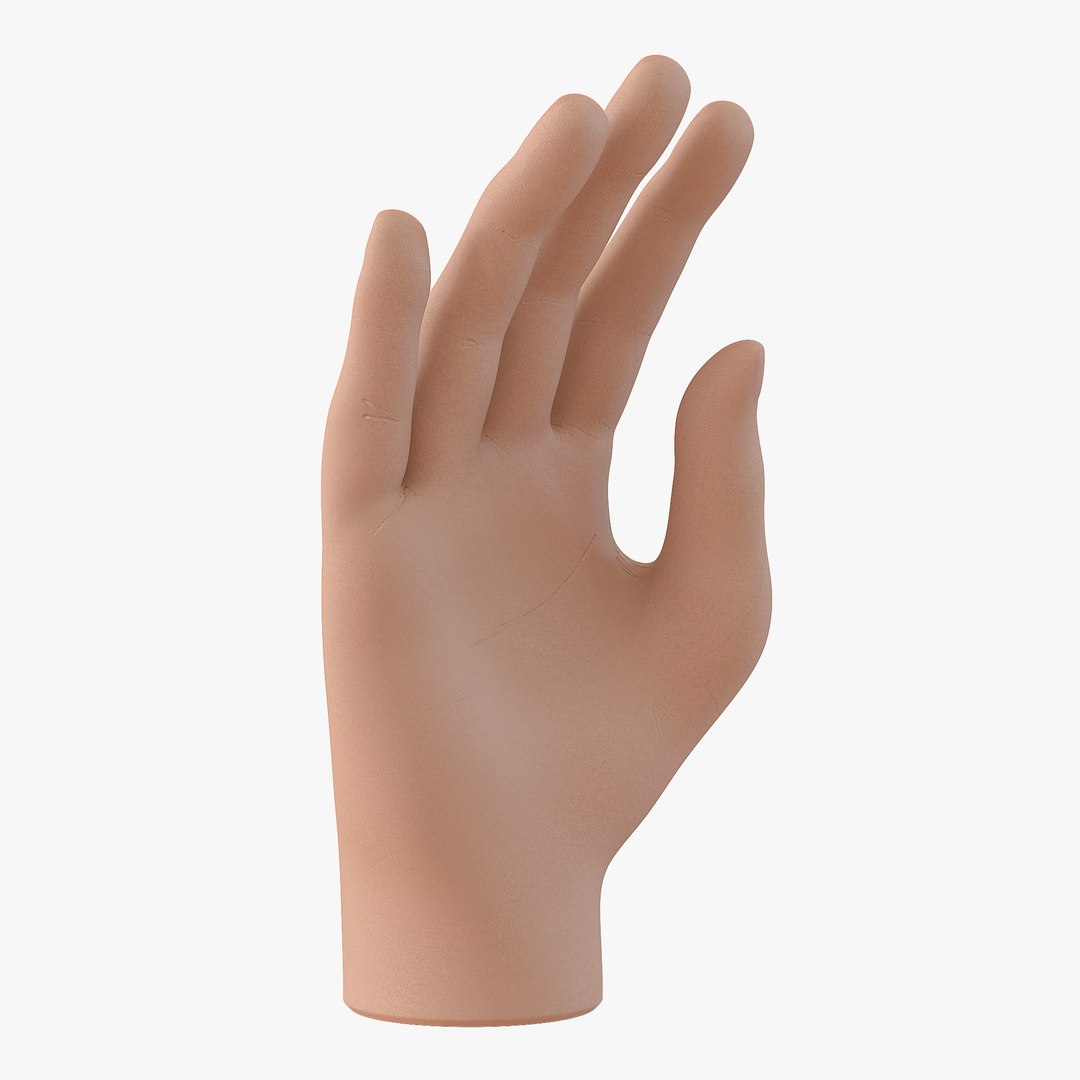 Plastic Hand 3D model preview