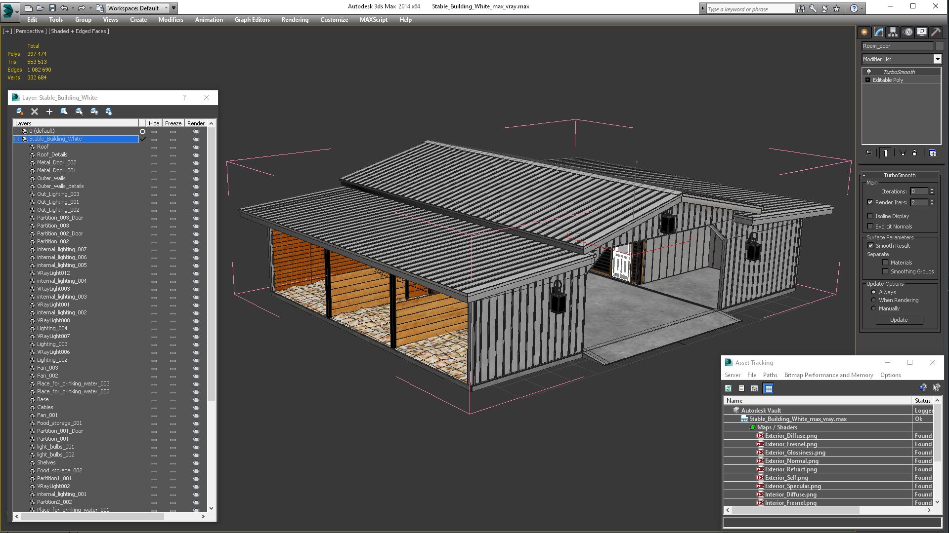 Stable Building White 3D Model - TurboSquid 2203980