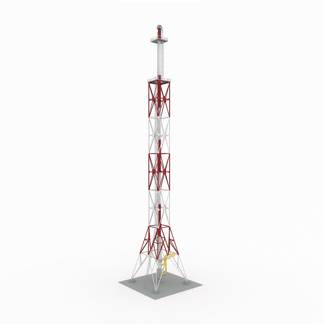 Flare Stack Gas 03 3d 3ds