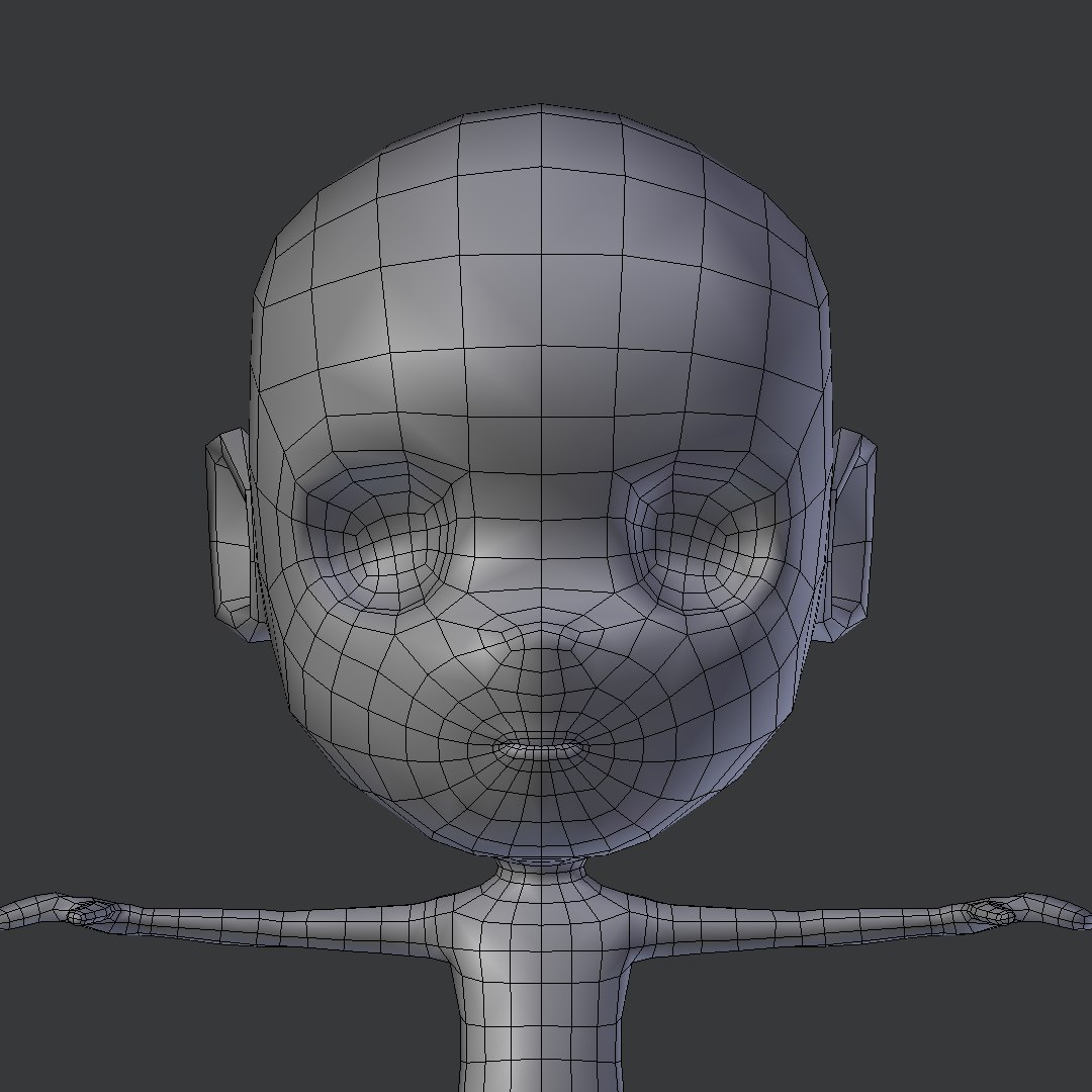 Chibi Base Model - TurboSquid 1392363
