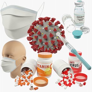 3D medical stuff coronavirus model
