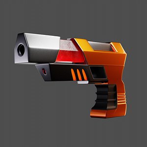 3D model Furnace Pistol - Futuristic Handgun