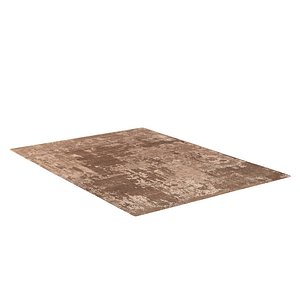 Emaan Wool Silk Rug Camel 3D