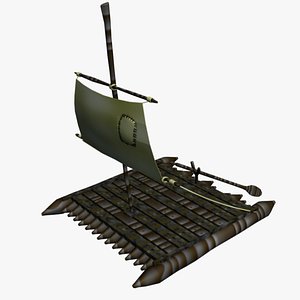 3d model raft huck finn