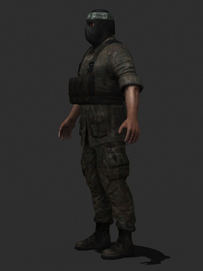 3d Model Character Military Hamas