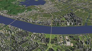 3D Hangzhou China - city and urban model