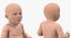Bebé asiático modelo 3D de pie para bebé