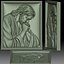 Jesus praying low bas-relief for CNC router or print