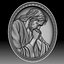 Jesus praying low bas-relief for CNC router or print