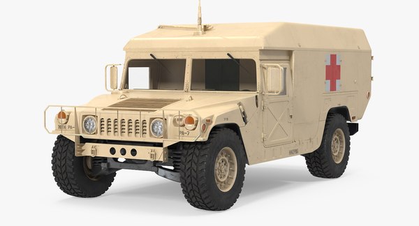 ambulance car hmmwv m996 3d model