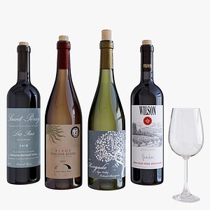 wine wineglass 3D model