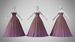 3D Dress 48 Silent Maroon