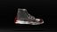 Grunge High-Top Sneakers Low Poly Game-Ready Character Shoes
