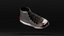 Grunge High-Top Sneakers Low Poly Game-Ready Character Shoes