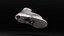 Grunge High-Top Sneakers Low Poly Game-Ready Character Shoes
