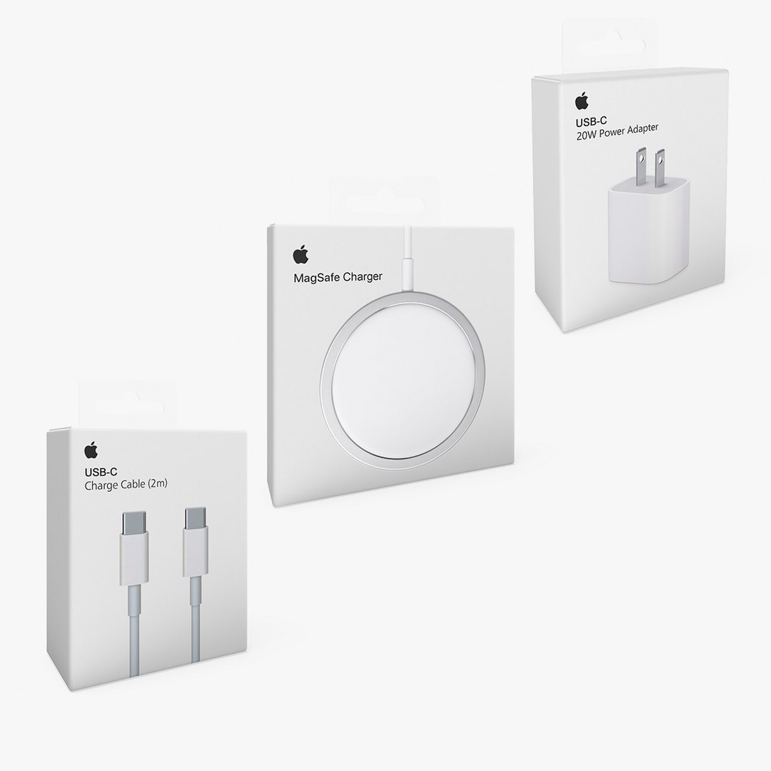 Apple Packaging Boxes Collection 2 3D model preview