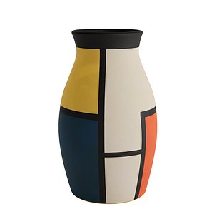3D model Modern Bauhaus Inspired Ceramic Vase