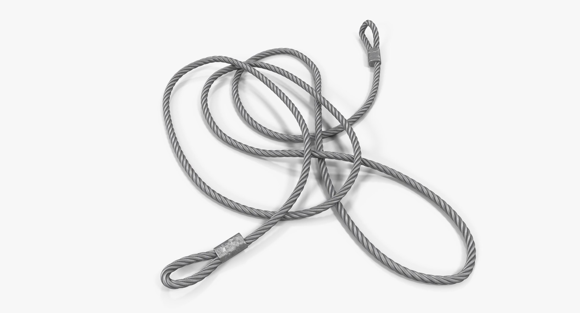 Vehicle Steel Wire Tow Rope 3D Model 3D model preview
