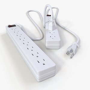 3d power strip outlet model