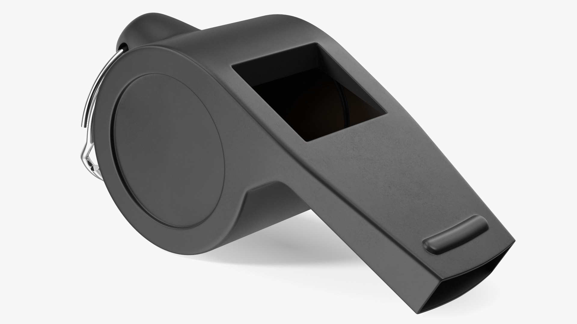 Black Referee Whistle 3D model preview
