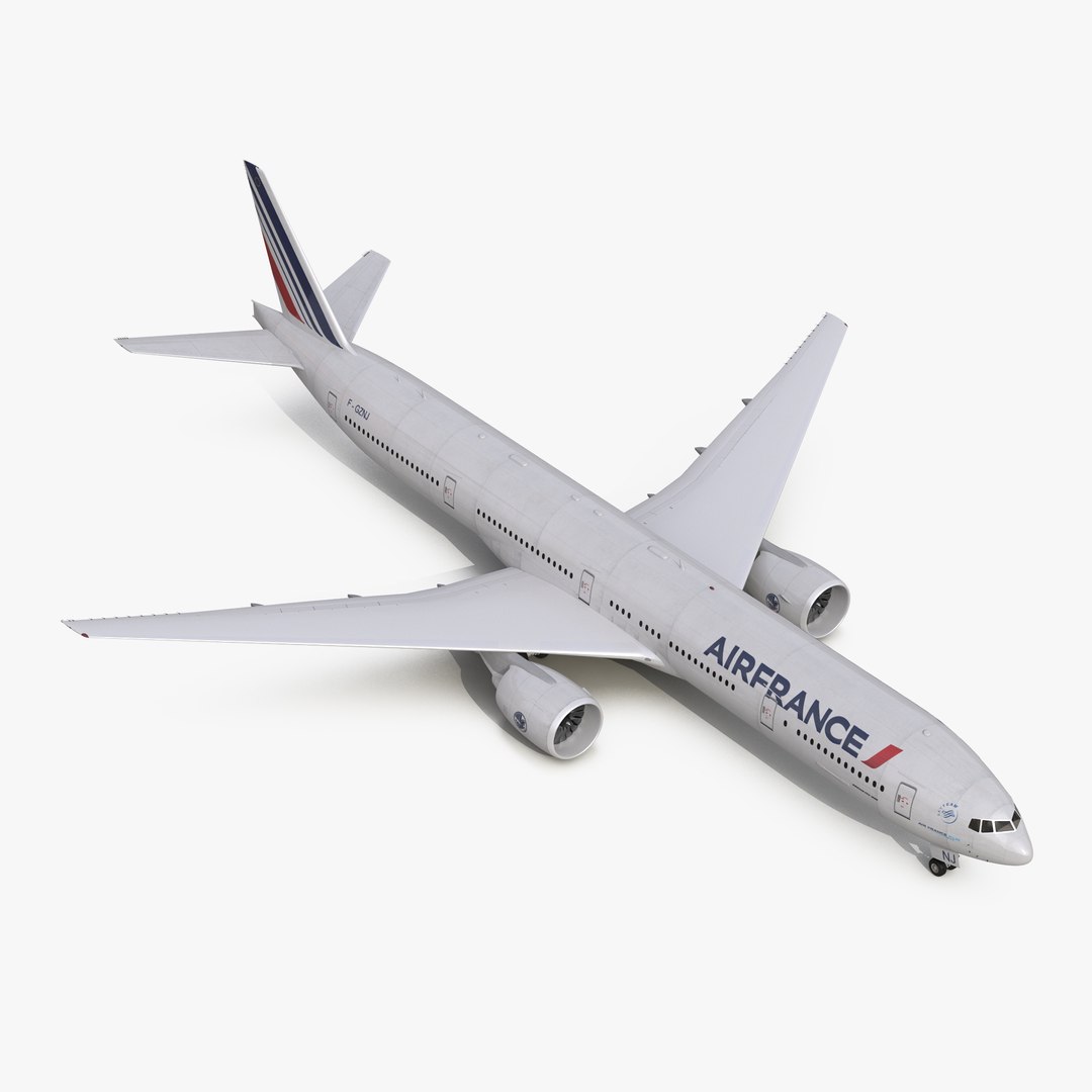 Boeing 777-300ER Air France 3D Model 3D model preview