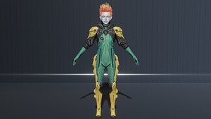 3D Nicholette Gold low-poly model
