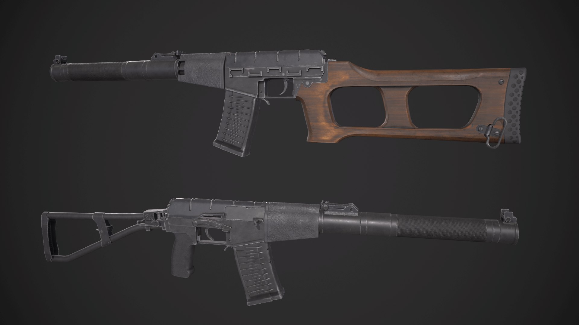 3D ASVAL With VSS Vintorez Model - TurboSquid 1745986