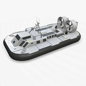 Passenger Hovercraft Low-poly PBR