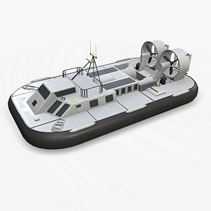 Passenger Hovercraft Low-poly PBR