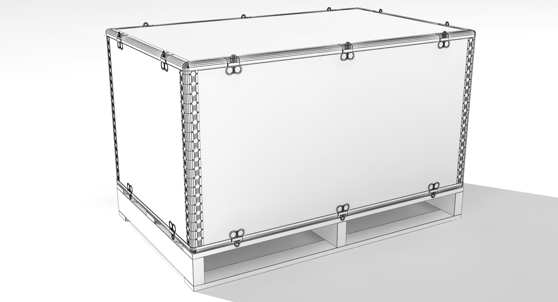 3D Wooden Packing Crate - TurboSquid 1283610