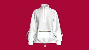 Girls Arctic Sherpa Quarter-Zip Pullover model