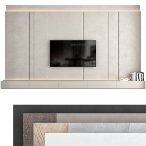 3D model TV Wall Set 03