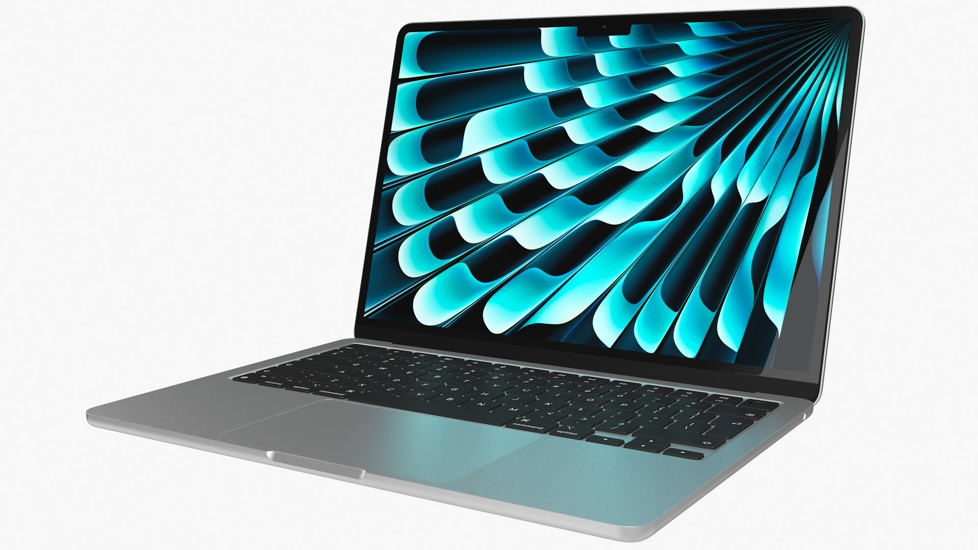 Apple MacBook Air 13 M3 2024 Silver Rigged 3D Model Apple MacBook Air 13 M3 2024 Silver Rigged 3D Model