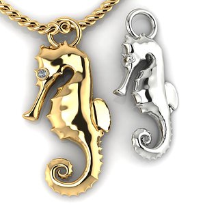 Sea horse pendant two options
