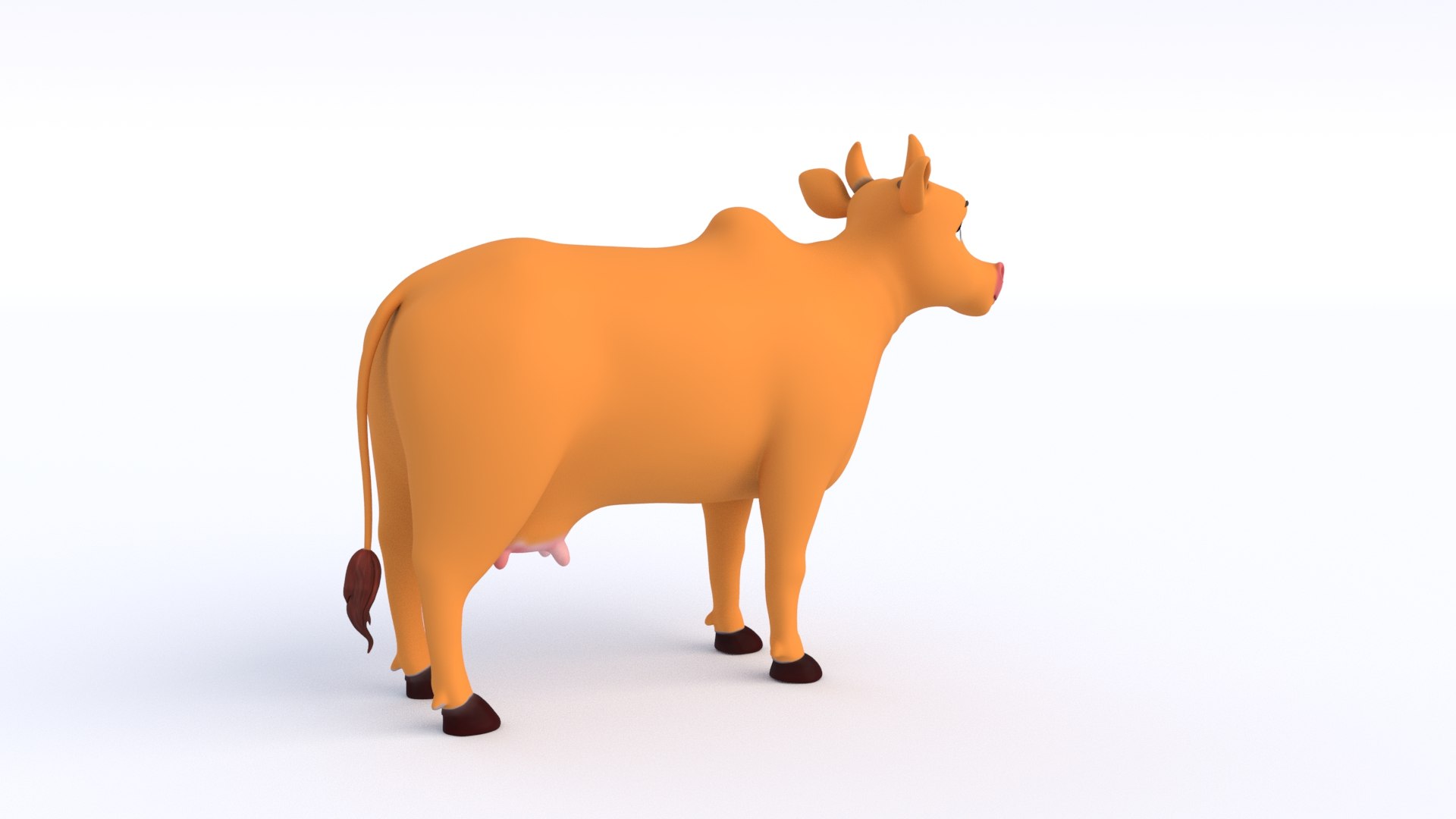 3D Cartoon Cow Model - TurboSquid 2416464
