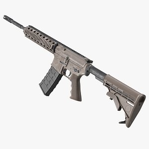 AR-15 Automatic Rifle Desert Camoufleged