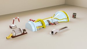 3d model various machinery robotic arm