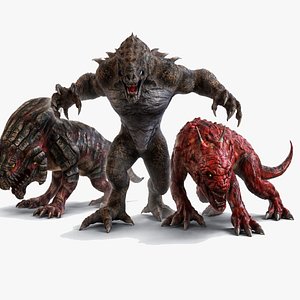 3D Monsters and Creatures model