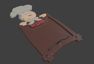 chef menu 3D model