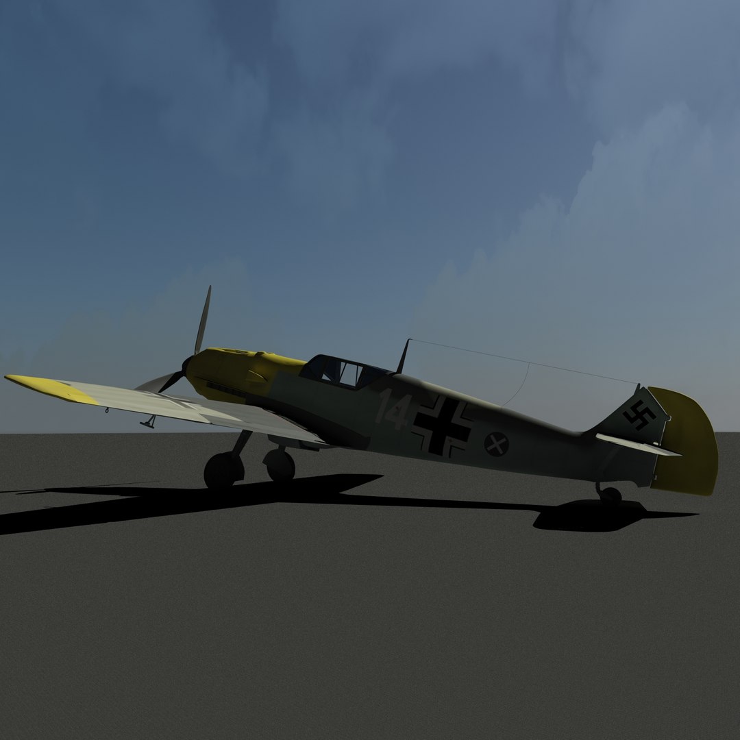 3d Max World War Messerschmitt Me109e