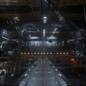 Sci Fi Hangar 3D model