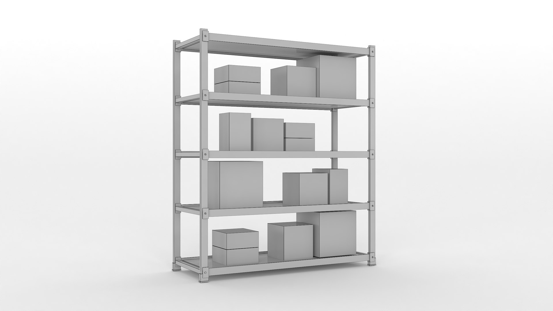 3D Model WareHouse Storage Rack - TurboSquid 2418997