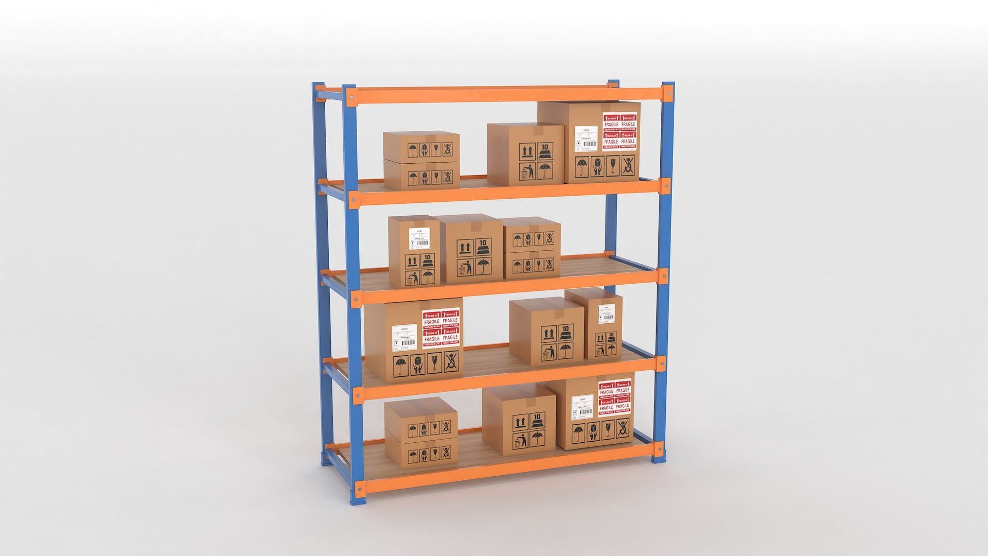 3D Model WareHouse Storage Rack - TurboSquid 2418997
